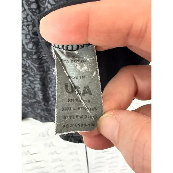 Fresh produce womens cardigan jersey knit grey black eclectic grandma feminine  - Picture 3 of 9